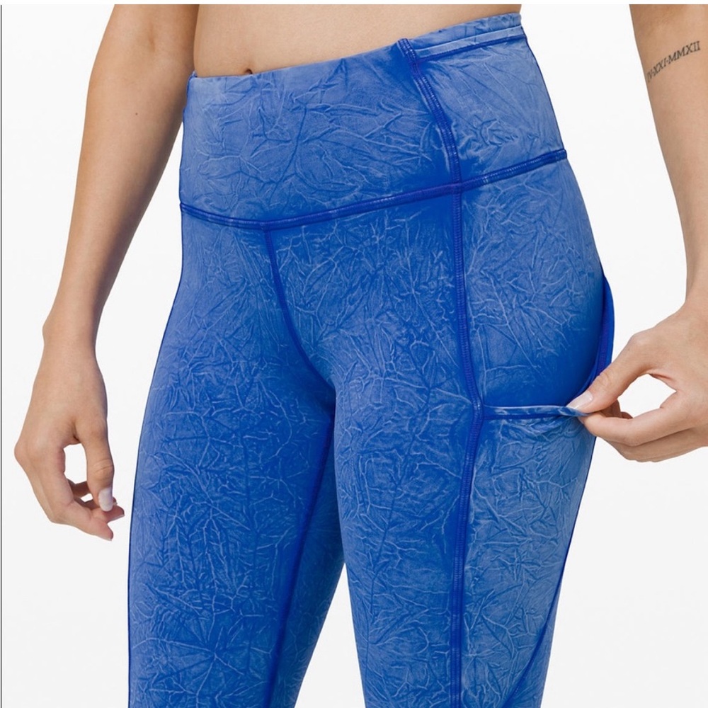 ✨NWT✨ Lululemon Fast and Free Leggings-Blue
